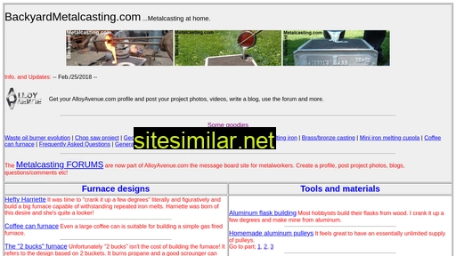 backyardmetalcasting.com alternative sites