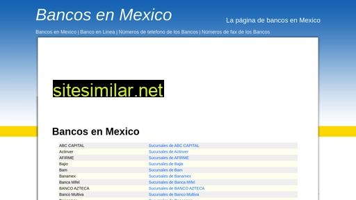 Bancosenmexico similar sites
