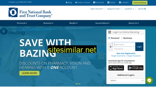 bankatfirstnational.com alternative sites