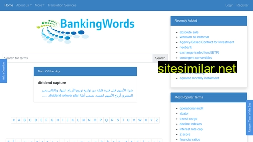 Bankingwords similar sites