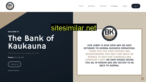 bankofkaukauna.com alternative sites
