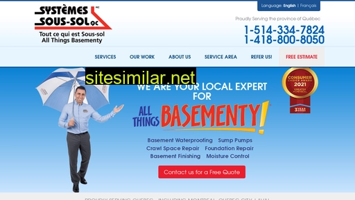 basementsystemsquebec.com alternative sites
