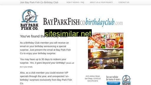bayparkfishcobirthdayclub.com alternative sites
