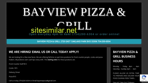 bayviewpizzagrill.com alternative sites