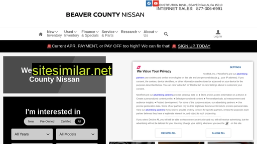 beavercountynissan.com alternative sites