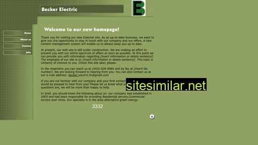 beckerelectricllc.com alternative sites
