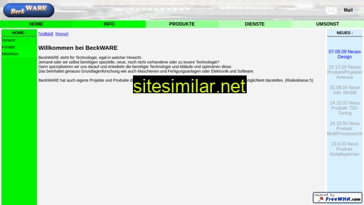 beckware.freeoda.com alternative sites