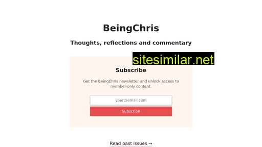 beingchris.com alternative sites