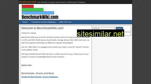 Benchmarkwiki similar sites
