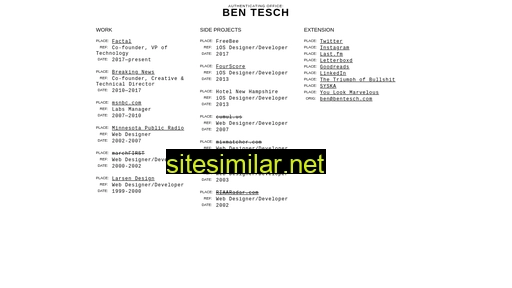 Bentesch similar sites