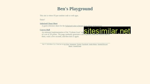 Benjamin-cox similar sites