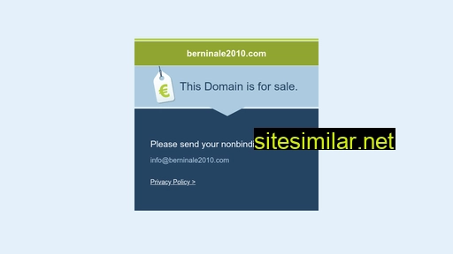 Berninale2010 similar sites