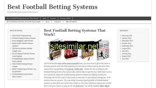 bestfootballbettingsystems.com alternative sites