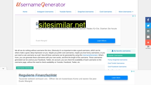 bestusernamegenerator.com alternative sites