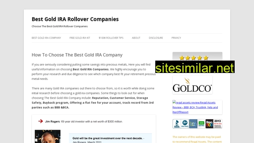 bestgoldirarollovercompanies.com alternative sites