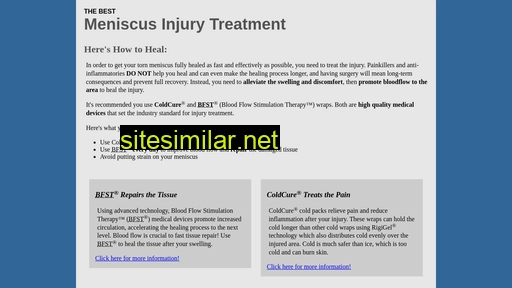 bestmeniscustherapy.com alternative sites