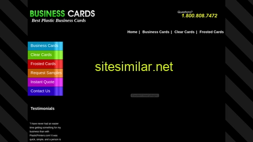 bestplasticbusinesscards.com alternative sites