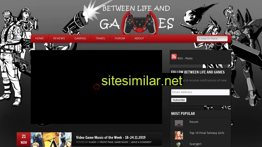 Betweenlifeandgames similar sites