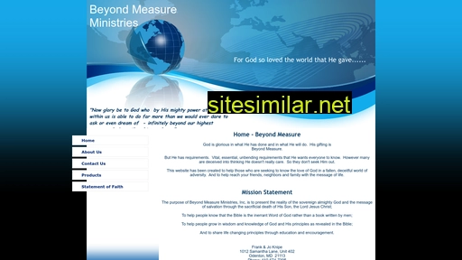 beyondmeasureministries.com alternative sites