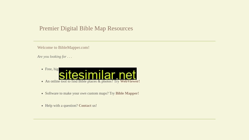 Biblemapper similar sites