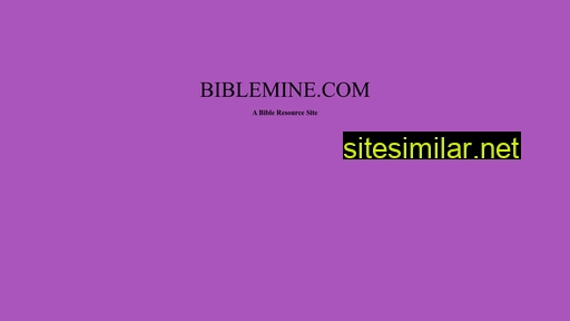 Biblemine similar sites