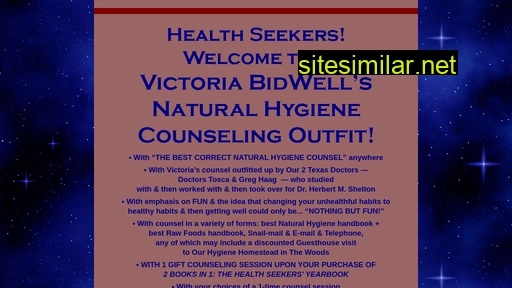 bidwellsnaturalhygienecounseling.com alternative sites