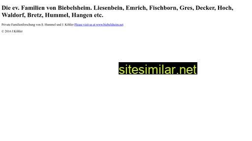 biebelsheim.com alternative sites
