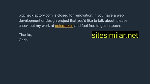 bigcheckfactory.com alternative sites