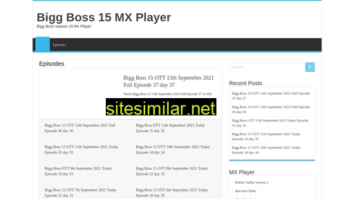 biggboss15mxplayer.com alternative sites