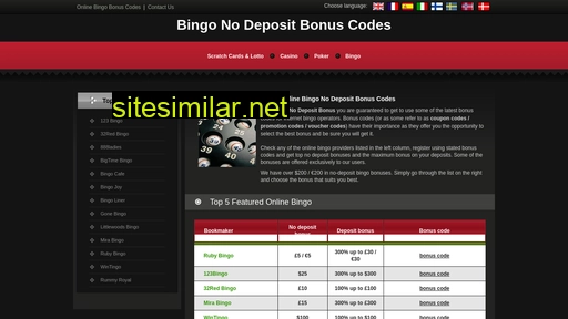bingonodepositbonuscodes.com alternative sites