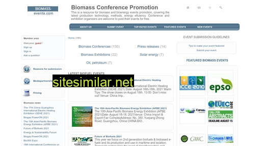 Biomass-events similar sites