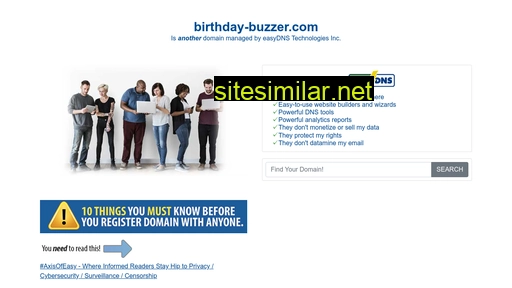 Birthday-buzzer similar sites