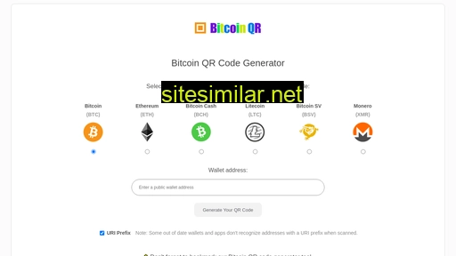 Bitcoinqrcodemaker similar sites