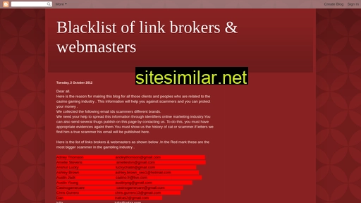 Blacklistlinkbrokers similar sites