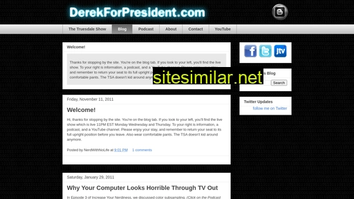 blog.derekforpresident.com alternative sites