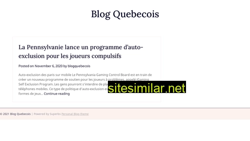blogquebecois.com alternative sites