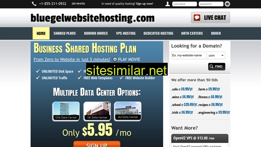 Bluegelwebsitehosting similar sites