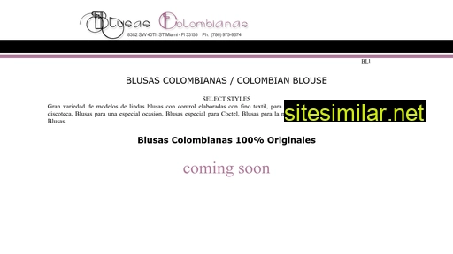Blusascolombianas similar sites