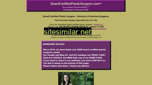 boardcertifiedplasticsurgeon.com alternative sites
