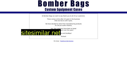 bomberbags.com alternative sites
