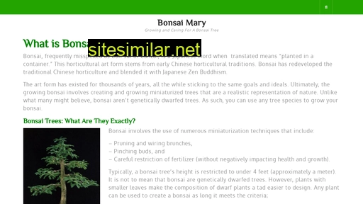 bonsaimary.com alternative sites