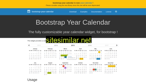 Bootstrap-year-calendar similar sites