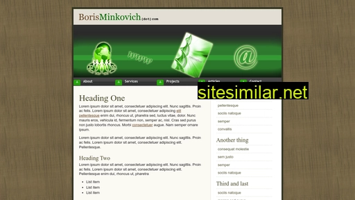 Borisminkovich similar sites