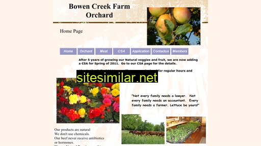 bowencreekfarm.com alternative sites