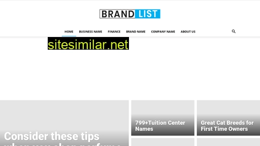 Brands-list similar sites