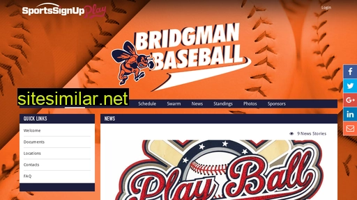 Bridgmanbaseball similar sites