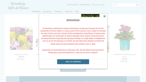 broadwaygiftsandflowers.com alternative sites