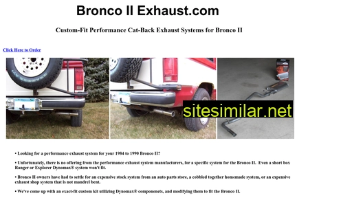 broncoiiexhaust.com alternative sites