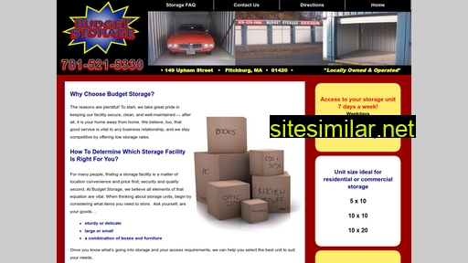 budgetstoragefitchburg.com alternative sites