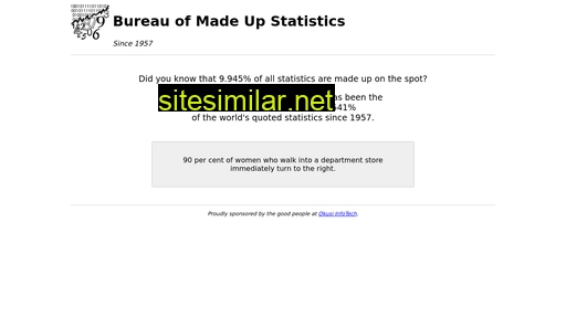 bureauofmadeupstatistics.com alternative sites